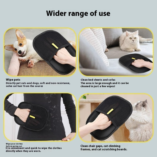 Gants de brosse à épiler pour chien, chat et lapin à poils longs, courts et bouclés